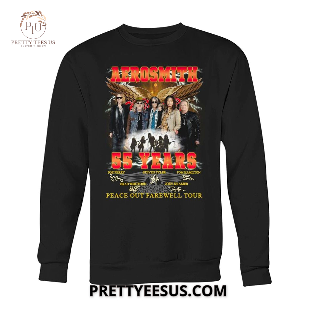 Aerosmith 55 Years Peace Out Farewell Tour T-Shirt Aerosmith 55 Years Peace Out Farewell Tour T-Shirt