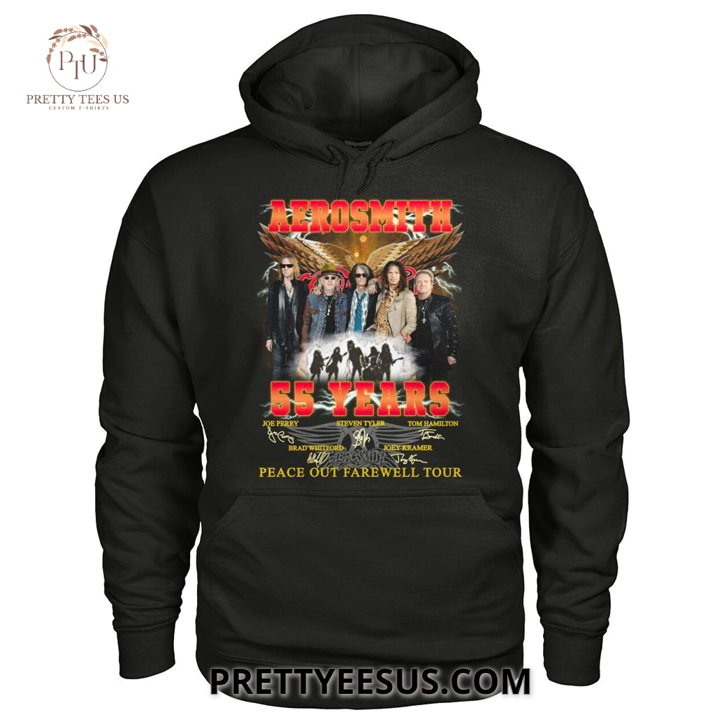 Aerosmith 55 Years Peace Out Farewell Tour T-Shirt Aerosmith 55 Years Peace Out Farewell Tour T-Shirt