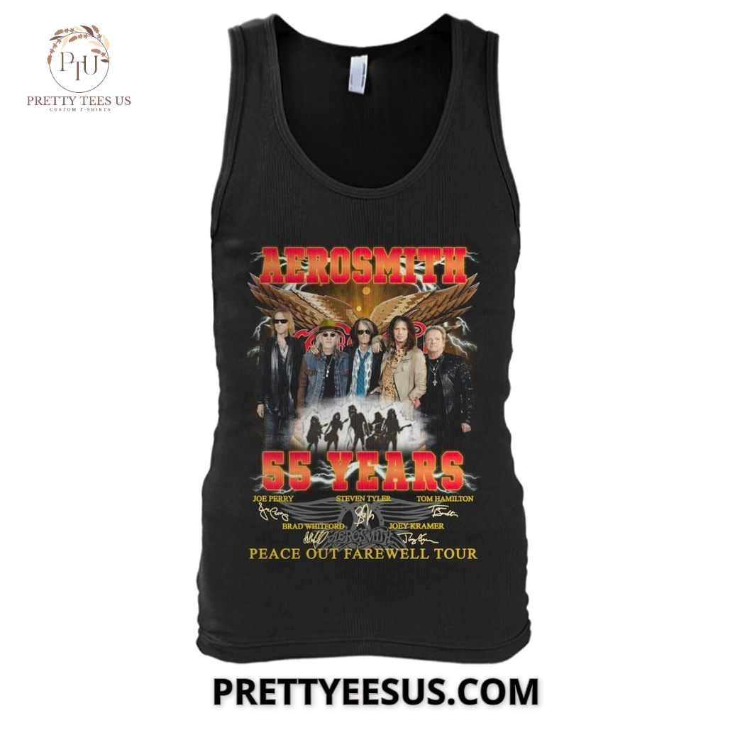 Aerosmith 55 Years Peace Out Farewell Tour T-Shirt Aerosmith 55 Years Peace Out Farewell Tour T-Shirt
