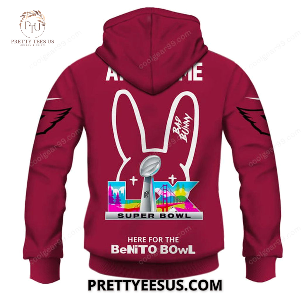 Arizona Cardinals x Bad Bunny 2026 Super Bowl Hoodie Arizona Cardinals x Bad Bunny 2026 Super Bowl Hoodie