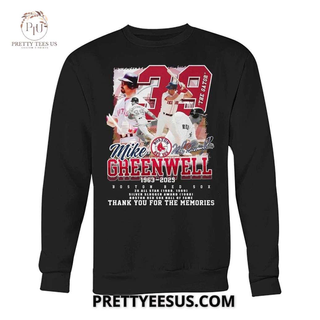 Boston Red Sox Mike Greenwell 1963-2025 Thank You For The Memories T-shirt Boston Red Sox Mike Greenwell 1963-2025 Thank You For The Memories T-shirt