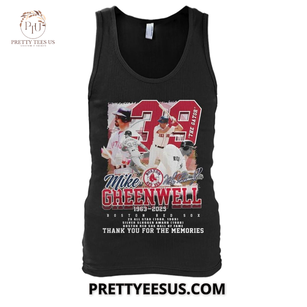 Boston Red Sox Mike Greenwell 1963-2025 Thank You For The Memories T-shirt Boston Red Sox Mike Greenwell 1963-2025 Thank You For The Memories T-shirt