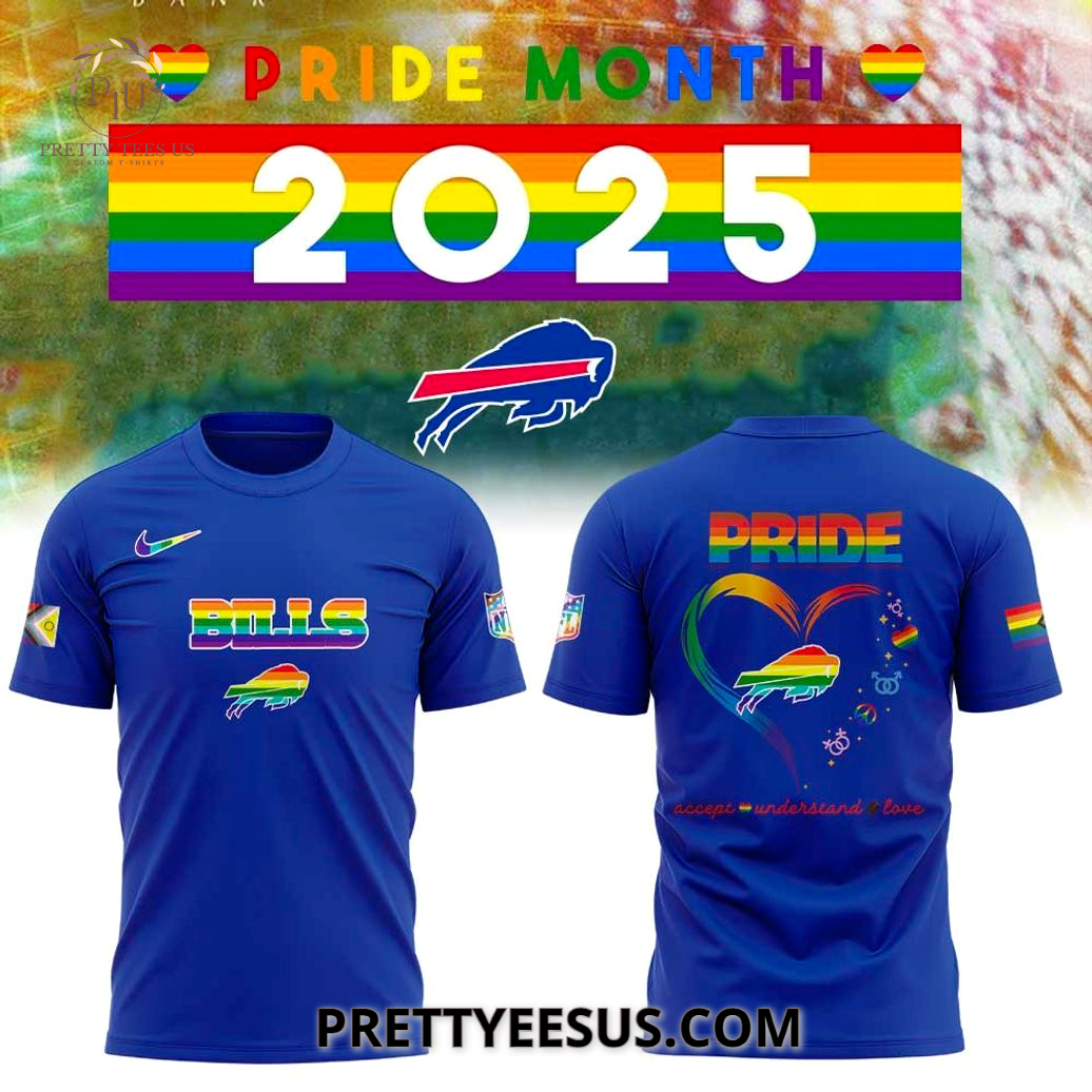 Buffalo Bills 2025 Pride Month 3D T-Shirt Buffalo Bills 2025 Pride Month 3D T-Shirt
