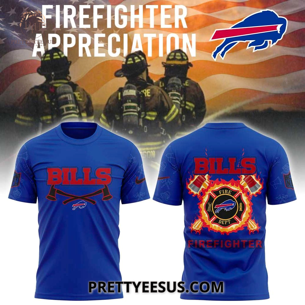 Buffalo Bills Firefighter Appreciation 3D T-Shirt Buffalo Bills Firefighter Appreciation 3D T-Shirt