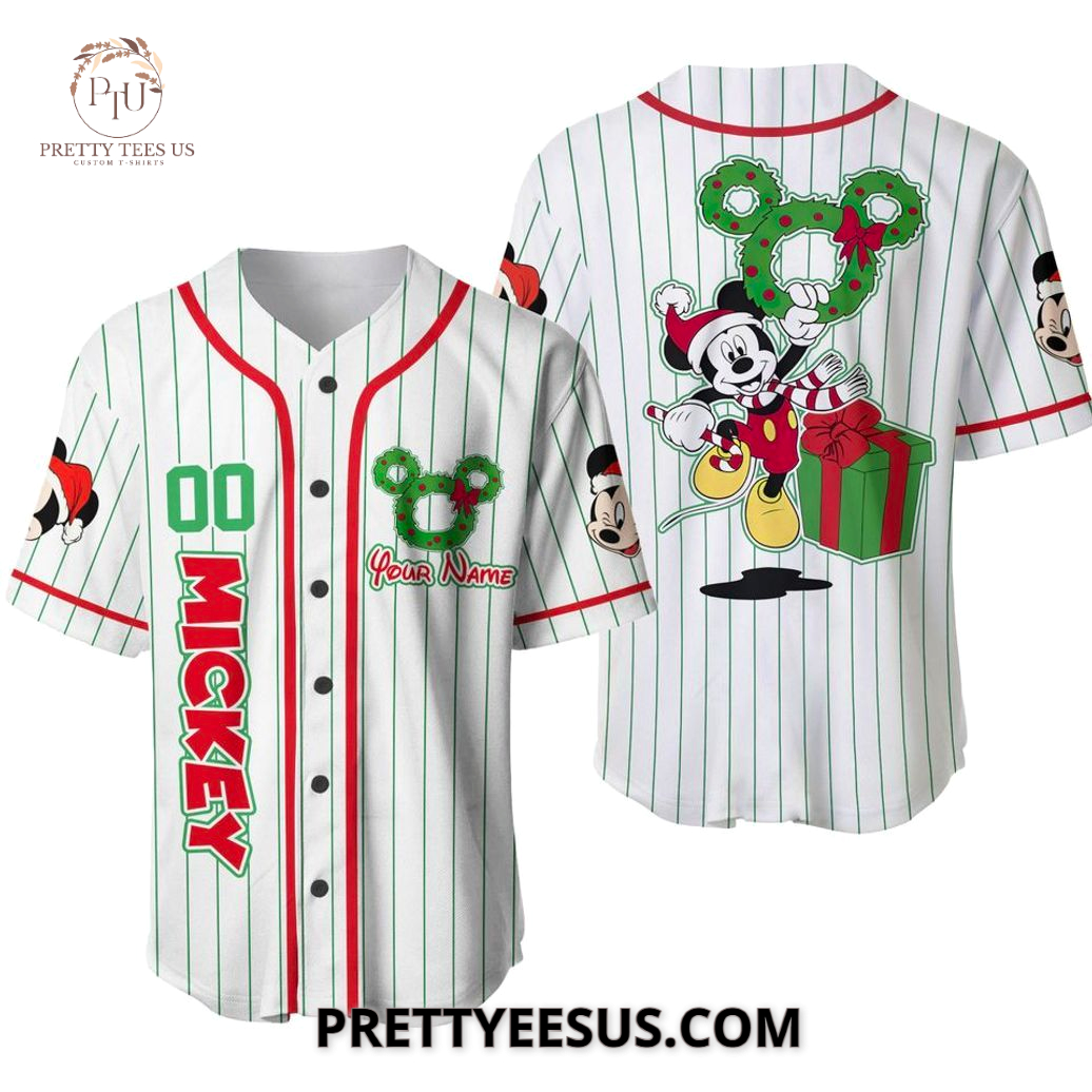 Disney Company Mickey Christmas Baseball Jersey Disney Company Mickey Christmas Baseball Jersey