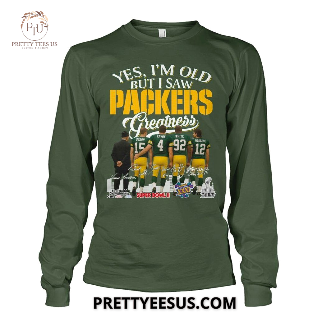 Green Bay Packers Yes, I Am Old But I Saw Packers Greatness T-Shirt Green Bay Packers Yes, I Am Old But I Saw Packers Greatness T-Shirt