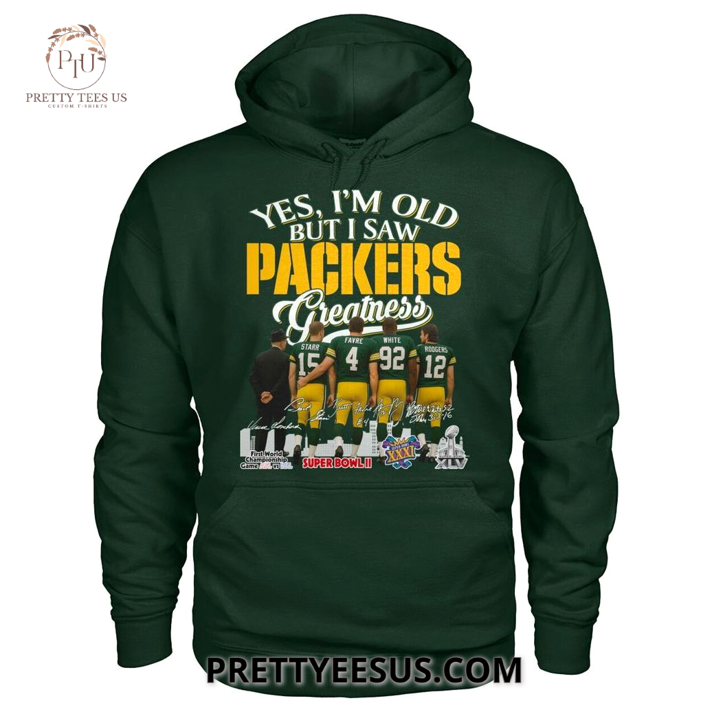 Green Bay Packers Yes, I Am Old But I Saw Packers Greatness T-Shirt Green Bay Packers Yes, I Am Old But I Saw Packers Greatness T-Shirt