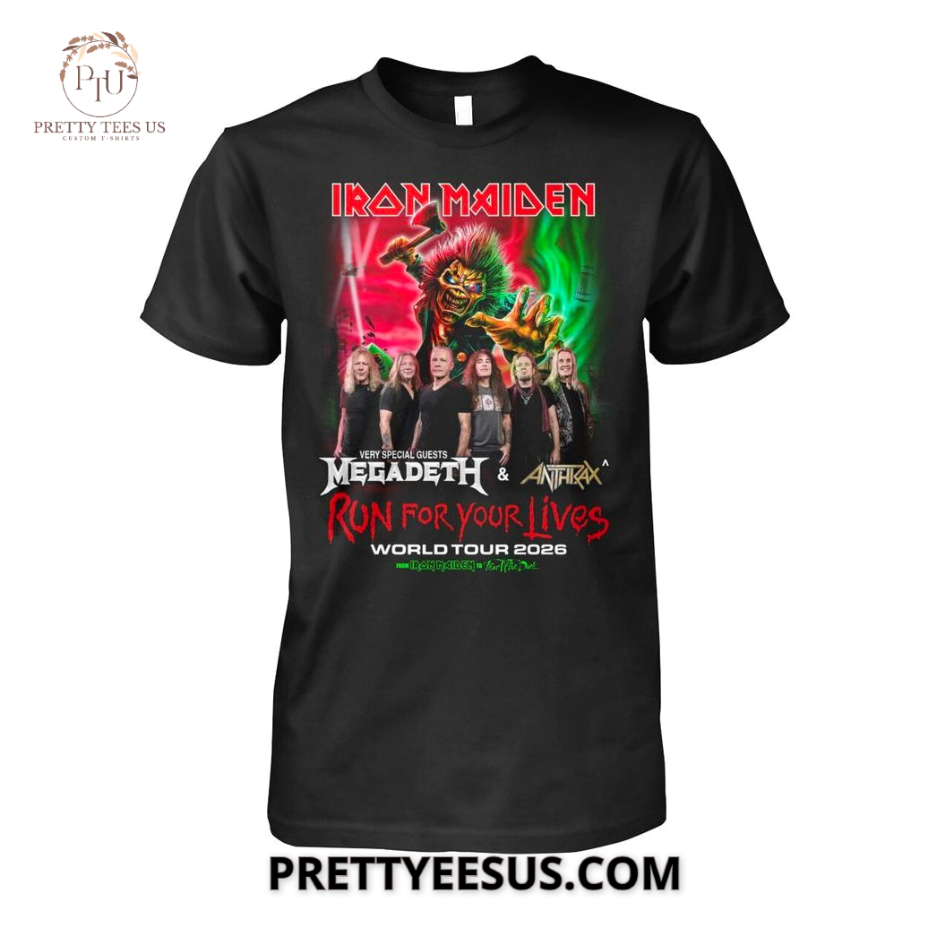 Iron Maiden Run for Your Lives World Tour 2026 T-Shirt Iron Maiden Run for Your Lives World Tour 2026 T-Shirt
