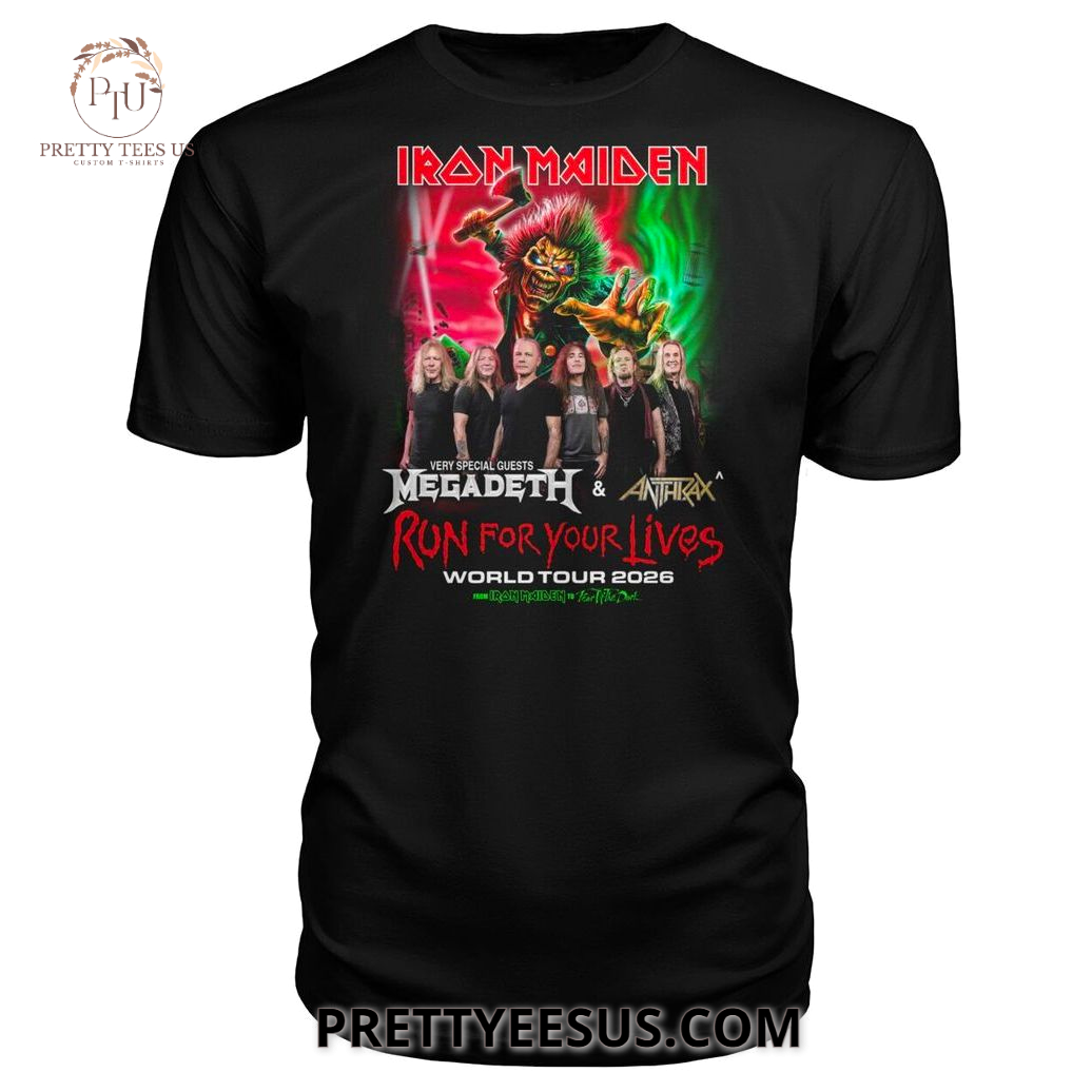 Iron Maiden Run for Your Lives World Tour 2026 T-Shirt Iron Maiden Run for Your Lives World Tour 2026 T-Shirt