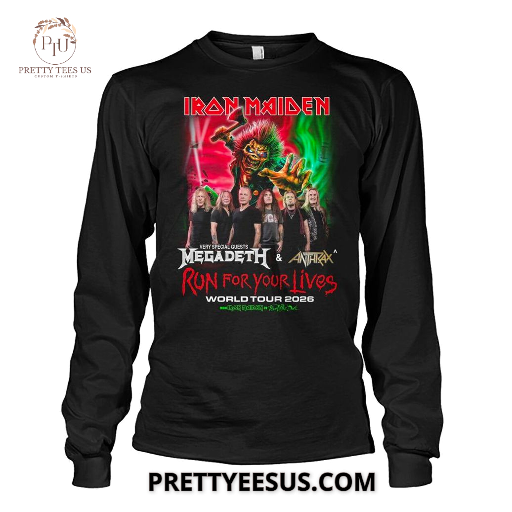 Iron Maiden Run for Your Lives World Tour 2026 T-Shirt Iron Maiden Run for Your Lives World Tour 2026 T-Shirt
