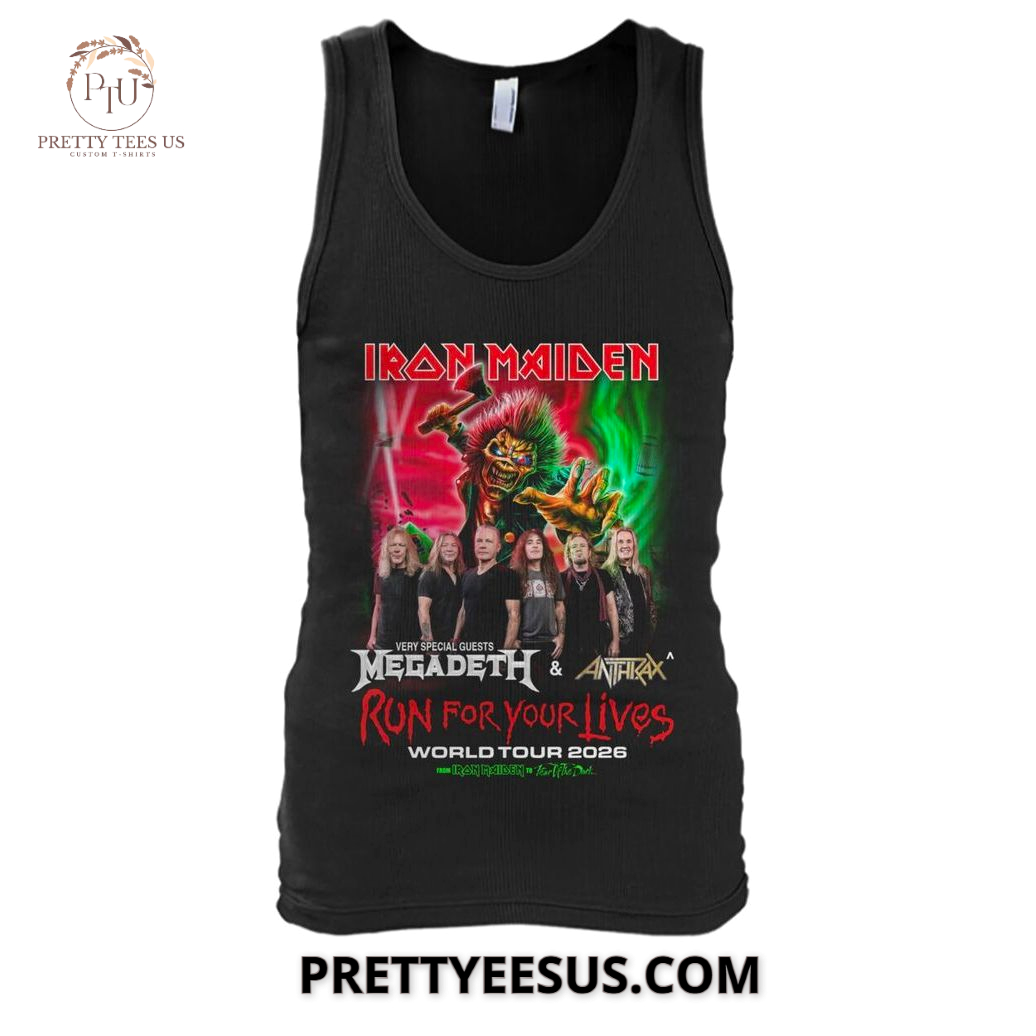 Iron Maiden Run for Your Lives World Tour 2026 T-Shirt Iron Maiden Run for Your Lives World Tour 2026 T-Shirt