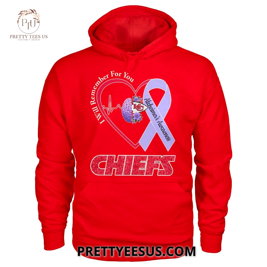 Kansas City Chiefs I Will Remember For You Alzheimer's Awareness T-Shirt Kansas City Chiefs I Will Remember For You Alzheimer's Awareness T-Shirt