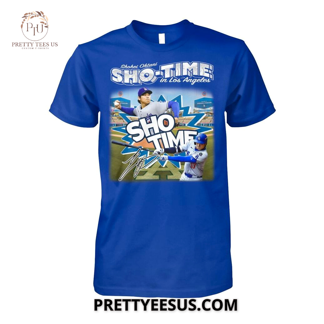 Los Angeles Dodgers Shohei Ohtani Los Angeles Dodgers Shohei Ohtani Sho-Time In Los Angeles T-Shirt Los Angeles Dodgers Shohei Ohtani Los Angeles Dodgers Shohei Ohtani Sho-Time In Los Angeles T-Shirt