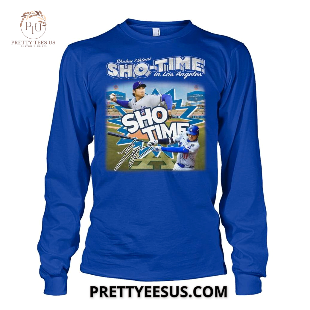 Los Angeles Dodgers Shohei Ohtani Los Angeles Dodgers Shohei Ohtani Sho-Time In Los Angeles T-Shirt Los Angeles Dodgers Shohei Ohtani Los Angeles Dodgers Shohei Ohtani Sho-Time In Los Angeles T-Shirt
