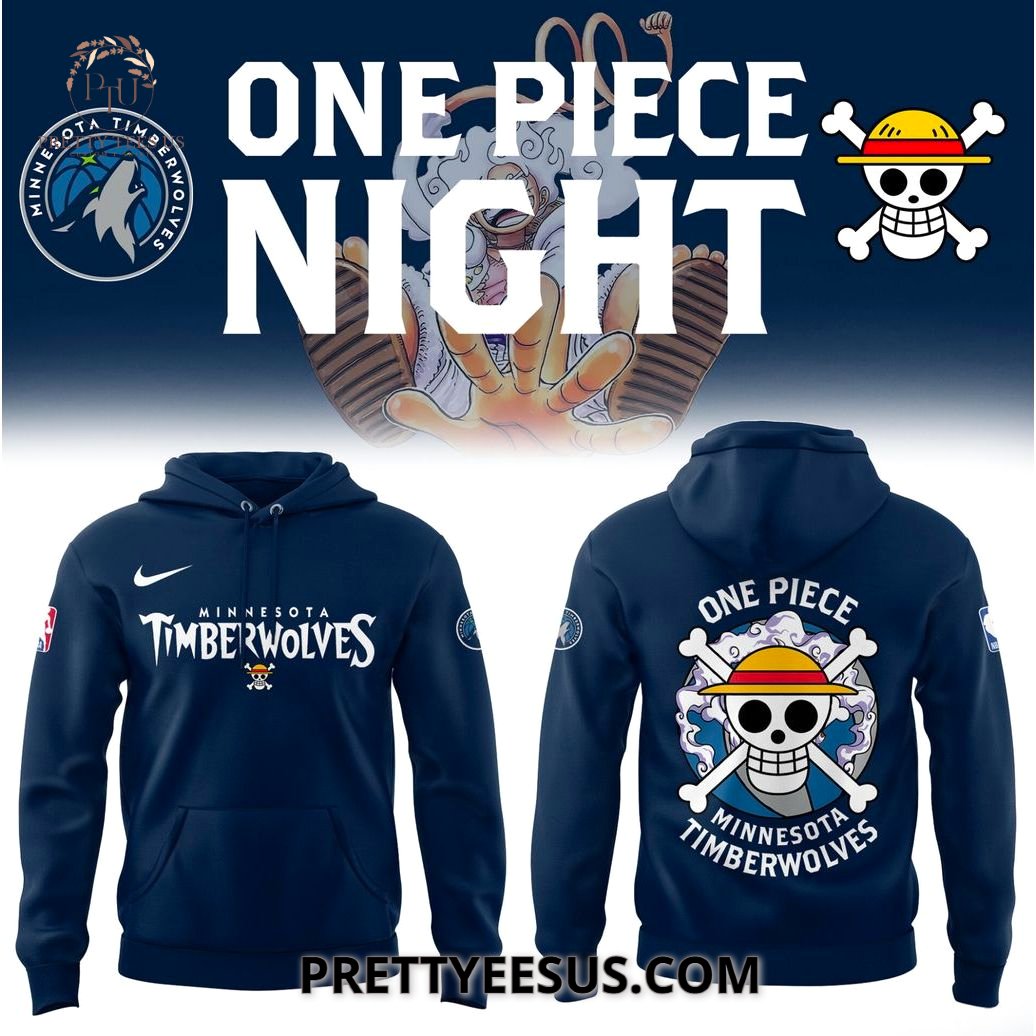 Minnesota Timberwolves X One Piece Night Hoodie Minnesota Timberwolves X One Piece Night Hoodie