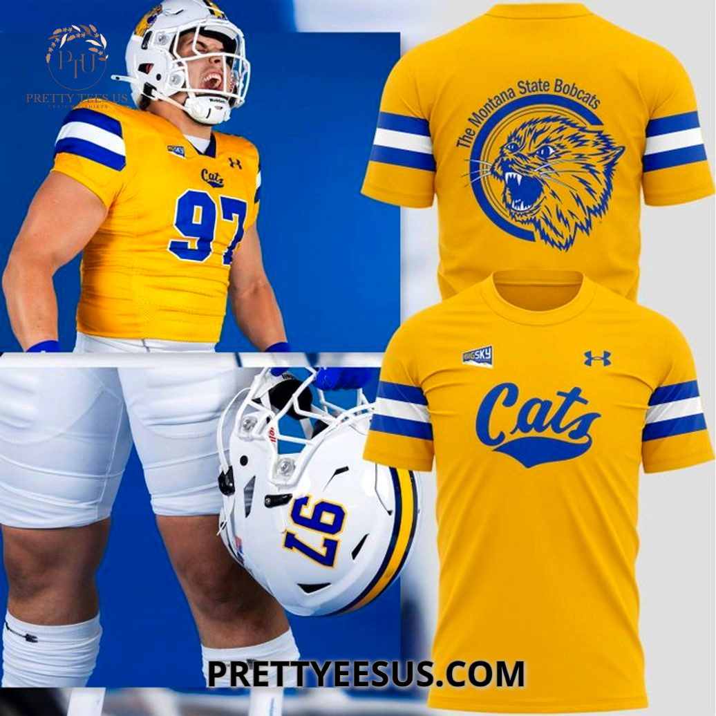 Montana State Bobcats 2025 Gold Rush 3D T-Shirt Montana State Bobcats 2025 Gold Rush 3D T-Shirt