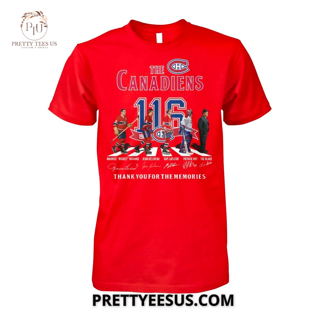 Montreal Canadiens Thank You For The Memories 116th 2025T-shirt Montreal Canadiens Thank You For The Memories 116th 2025T-shirt