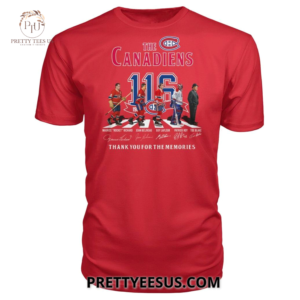 Montreal Canadiens Thank You For The Memories 116th 2025T-shirt Montreal Canadiens Thank You For The Memories 116th 2025T-shirt
