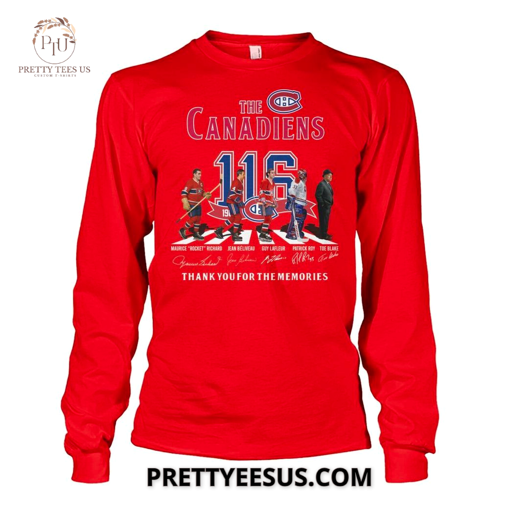 Montreal Canadiens Thank You For The Memories 116th 2025T-shirt Montreal Canadiens Thank You For The Memories 116th 2025T-shirt