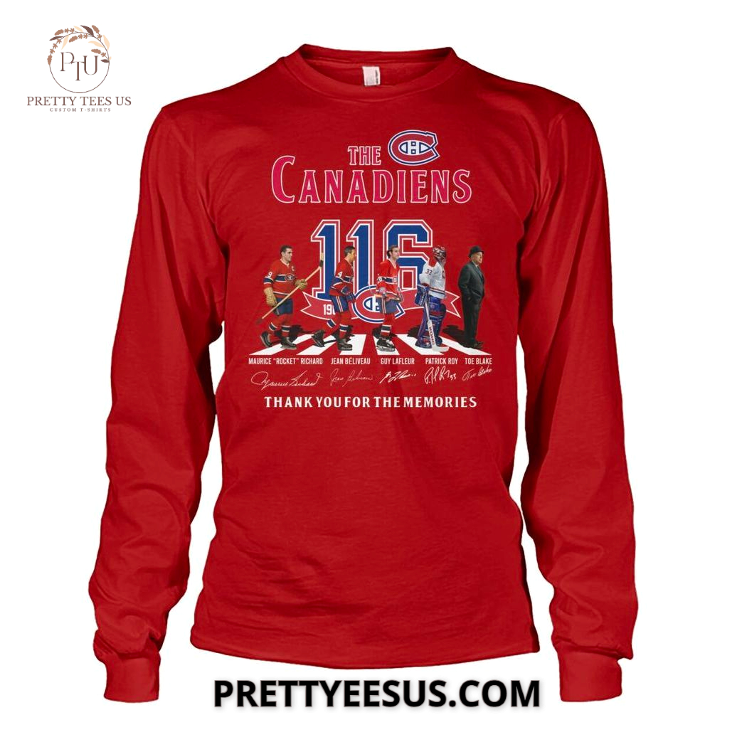 Montreal Canadiens Thank You For The Memories 116th 2025T-shirt Montreal Canadiens Thank You For The Memories 116th 2025T-shirt