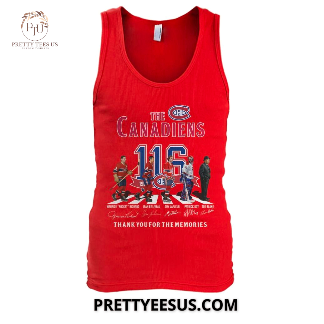 Montreal Canadiens Thank You For The Memories 116th 2025T-shirt Montreal Canadiens Thank You For The Memories 116th 2025T-shirt