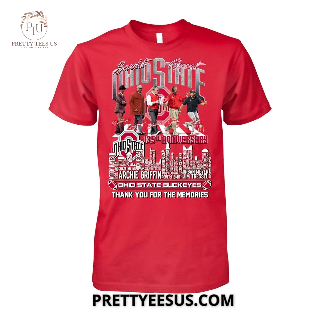 Ohio State Buckeyes 135 Anniversary 2025 T-Shirt Ohio State Buckeyes 135 Anniversary 2025 T-Shirt