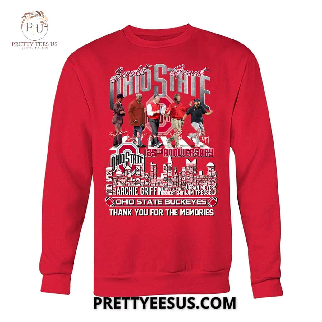 Ohio State Buckeyes 135 Anniversary 2025 T-Shirt Ohio State Buckeyes 135 Anniversary 2025 T-Shirt