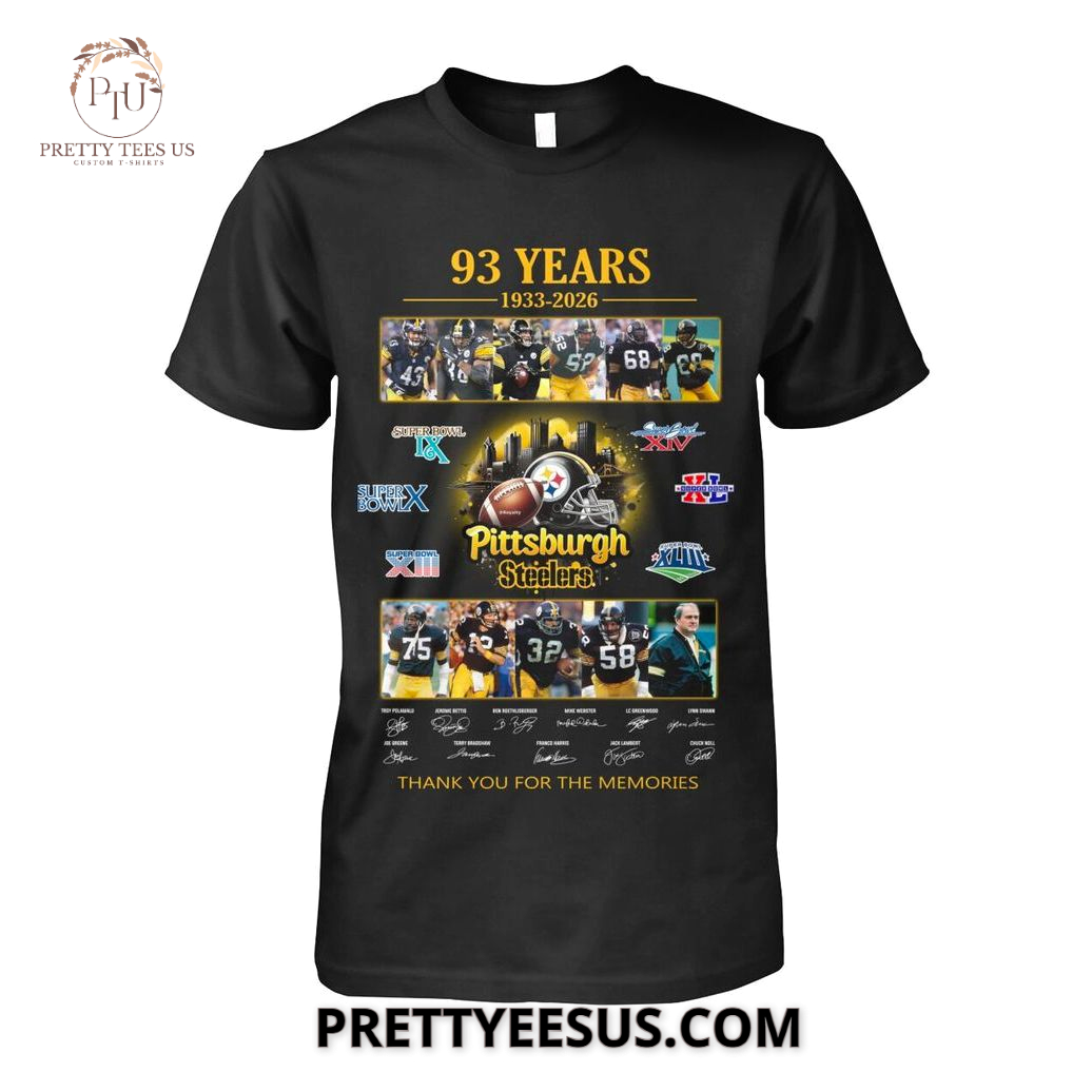 Pittsburgh Steelers 1933-2026 Thank You For The Memories T-Shirt Pittsburgh Steelers 1933-2026 Thank You For The Memories T-Shirt