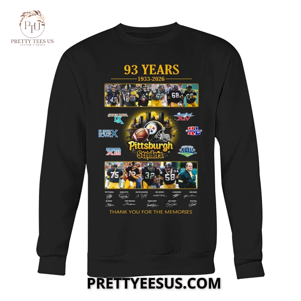 Pittsburgh Steelers 1933-2026 Thank You For The Memories T-Shirt Pittsburgh Steelers 1933-2026 Thank You For The Memories T-Shirt