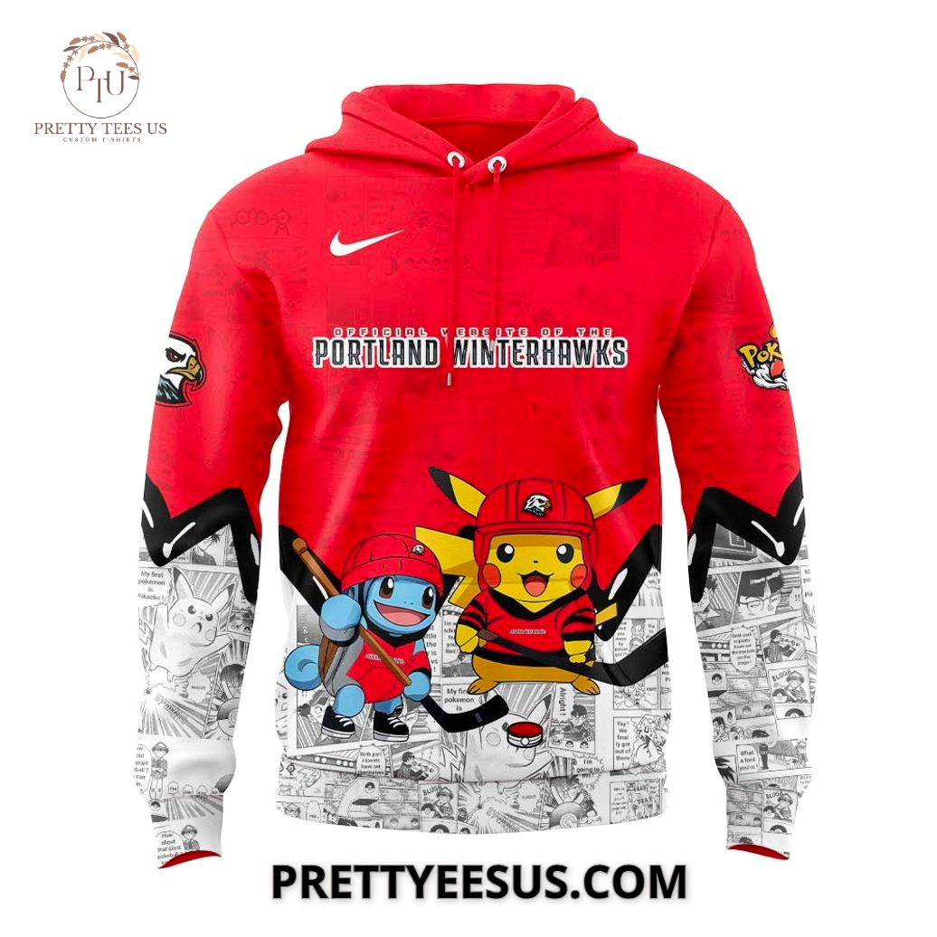 Portland Winterhawks x Pokémon 2025 New Hoodie Portland Winterhawks x Pokémon 2025 New Hoodie