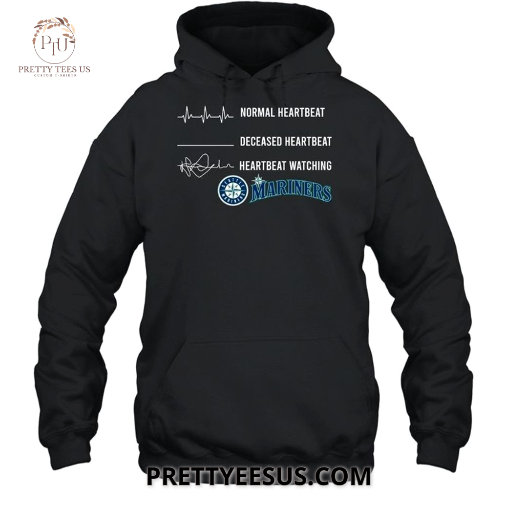 Seattle Mariners Normal Heartbeat And Deceased Heartbeat And Heartbeat Watching T-Shirt Seattle Mariners Normal Heartbeat And Deceased Heartbeat And Heartbeat Watching T-Shirt