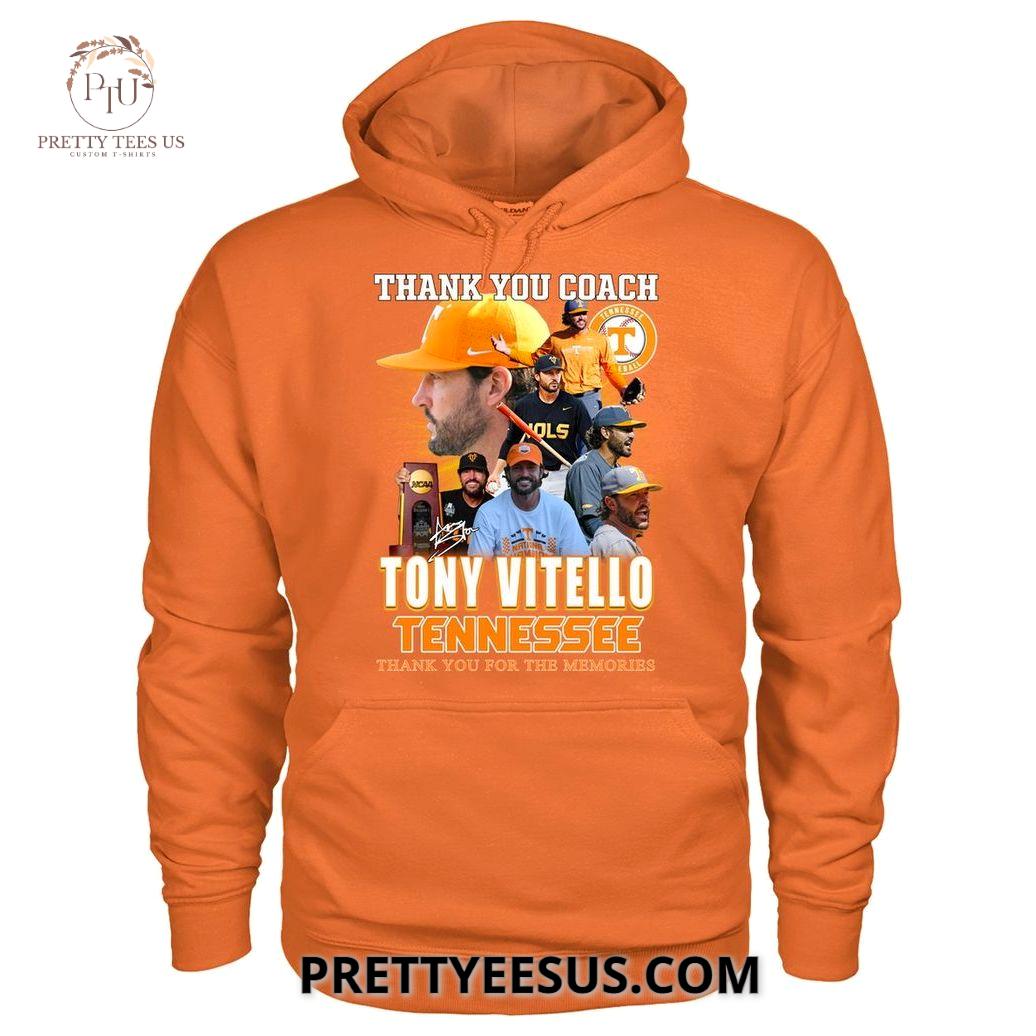 Tony Vitello Thank You Coach Tennessee Thank You For The Memories T-Shirt Tony Vitello Thank You Coach Tennessee Thank You For The Memories T-Shirt