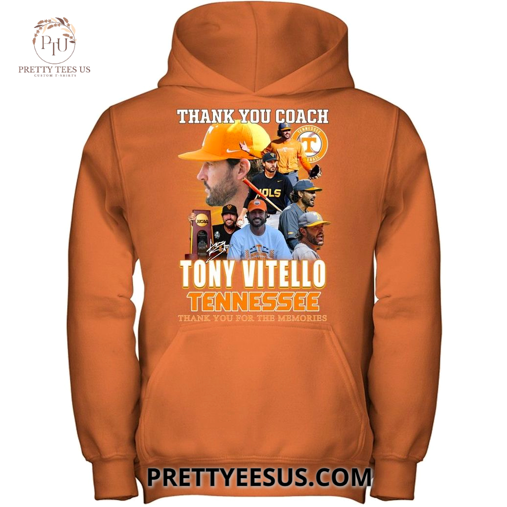 Tony Vitello Thank You Coach Tennessee Thank You For The Memories T-Shirt Tony Vitello Thank You Coach Tennessee Thank You For The Memories T-Shirt