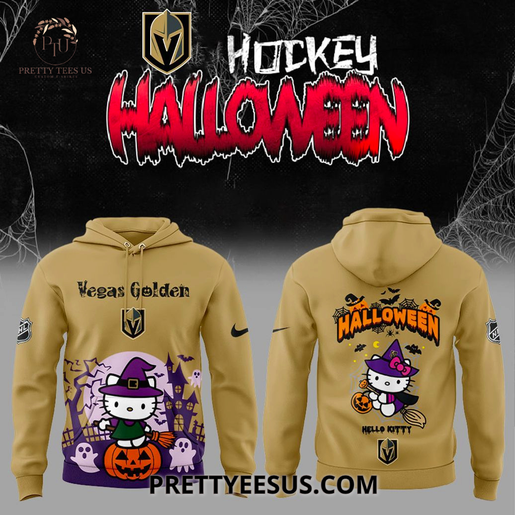 Vegas Golden Knights Hello Kitty Halloween 2025 Hoodie Vegas Golden Knights Hello Kitty Halloween 2025 Hoodie