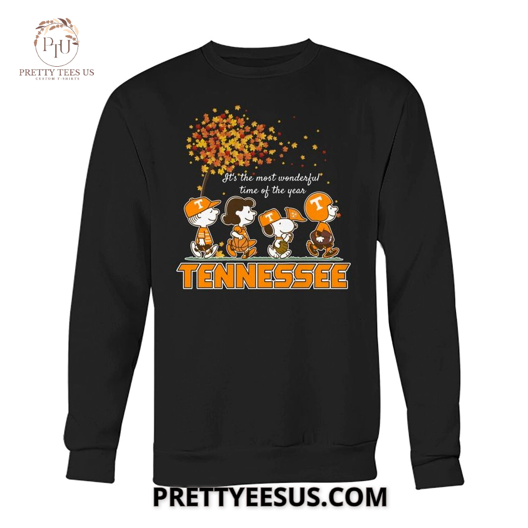 Tennessee Volunteers x Peanuts It's The Most Wonderful Time Of The Year T-Shirt Tennessee Volunteers x Peanuts It's The Most Wonderful Time Of The Year T-Shirt