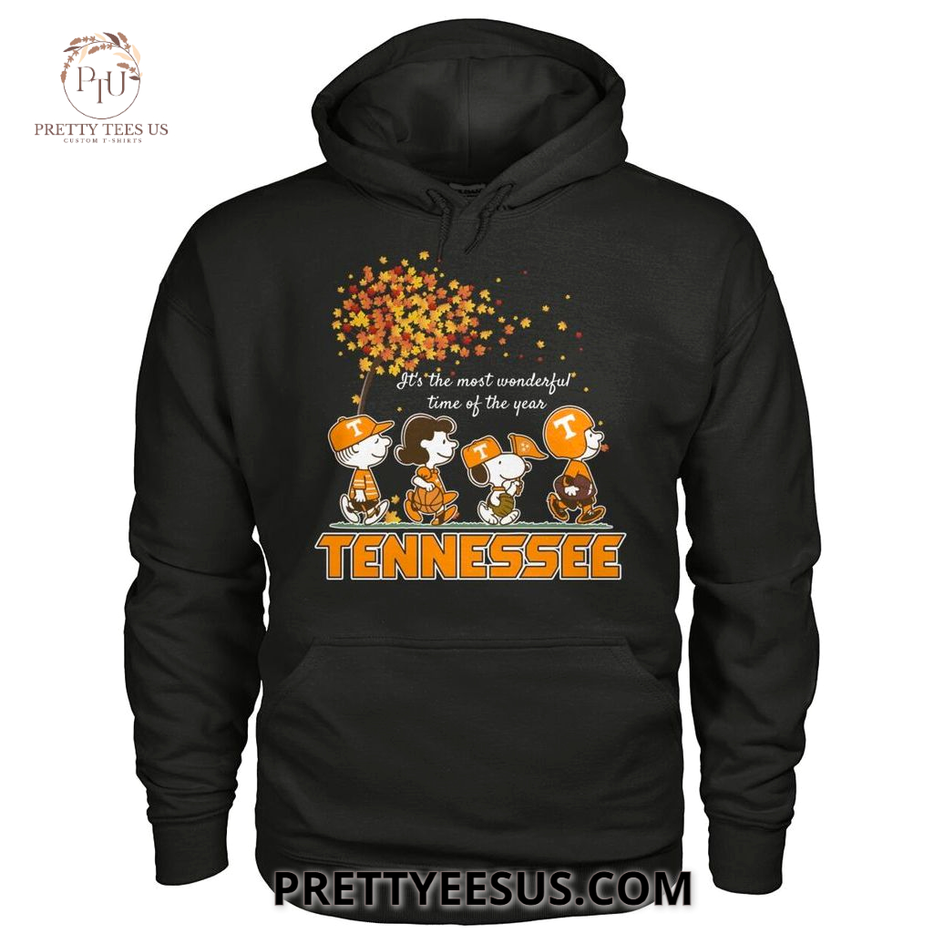 Tennessee Volunteers x Peanuts It's The Most Wonderful Time Of The Year T-Shirt Tennessee Volunteers x Peanuts It's The Most Wonderful Time Of The Year T-Shirt